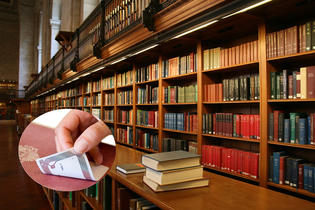 RFID library card used for book borrowing and library access management