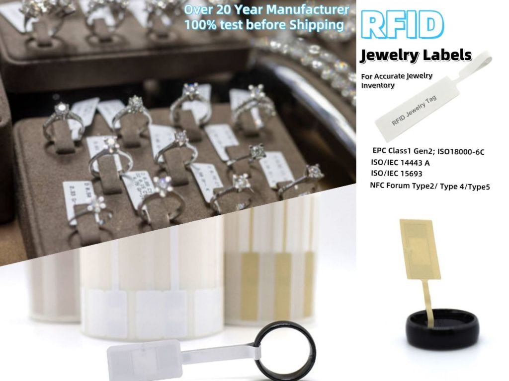 RFID jewelry tags for jewelry retail display and inventory tracking management